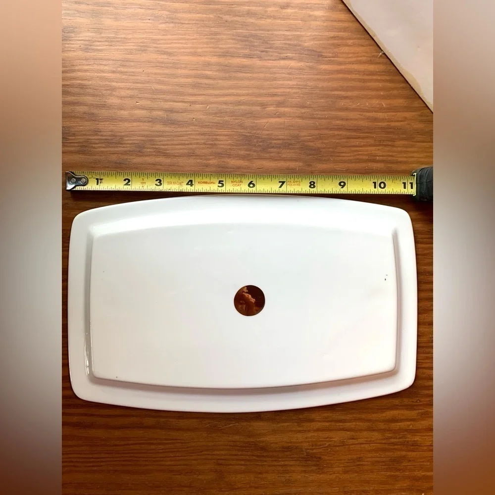 11” Vintage Christmas Tree Ceramic Tray or Serving Dish